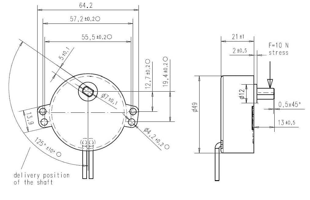 Getriebemotor 230V 4,1Upm