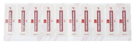 Temperatur Messaufkleber (116°-154°C)
