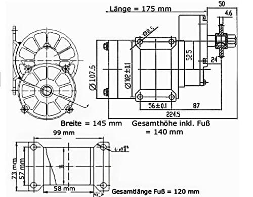 36V DC Getriebemotor 480UpM 600Watt