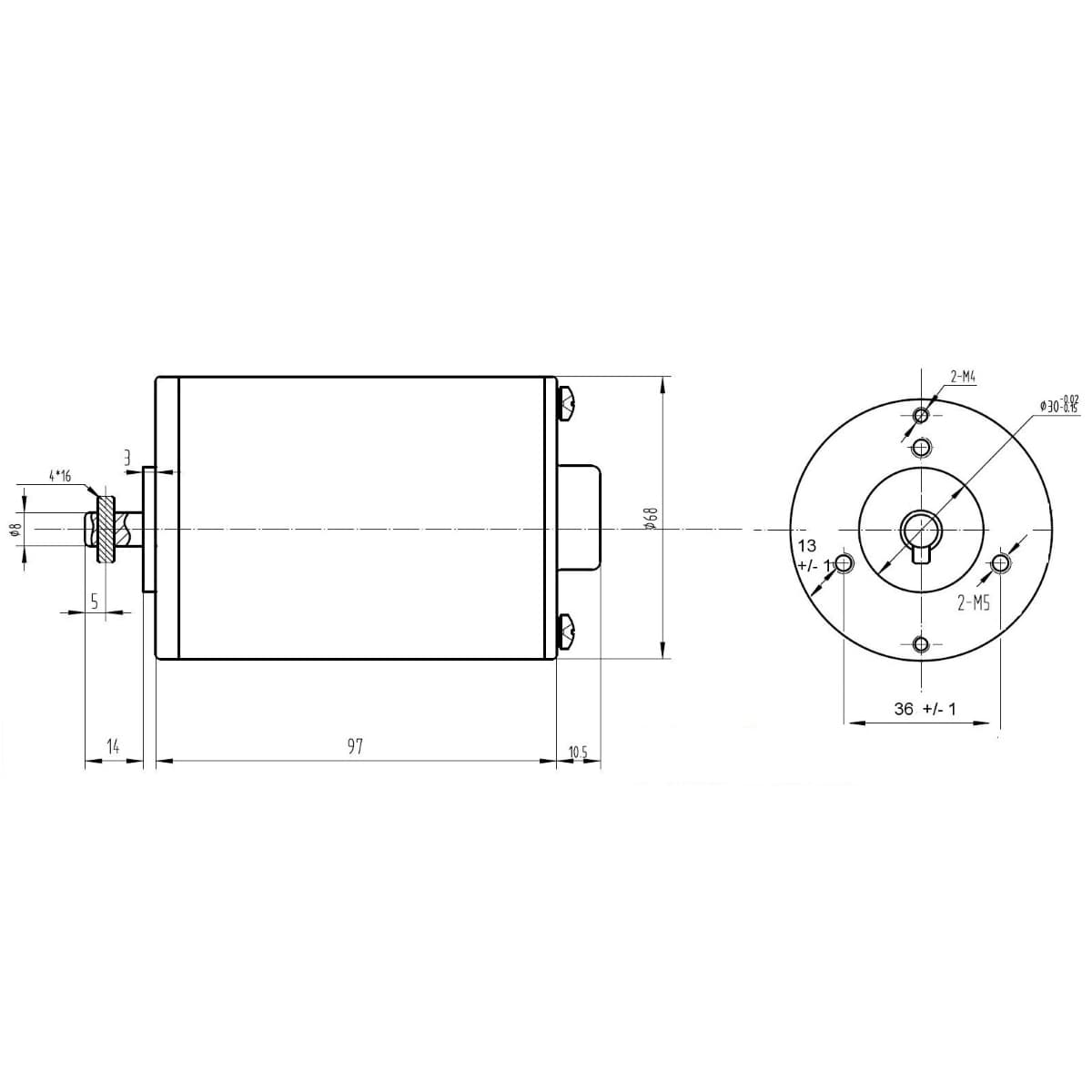 24V Motor 150Watt mit Ritzel