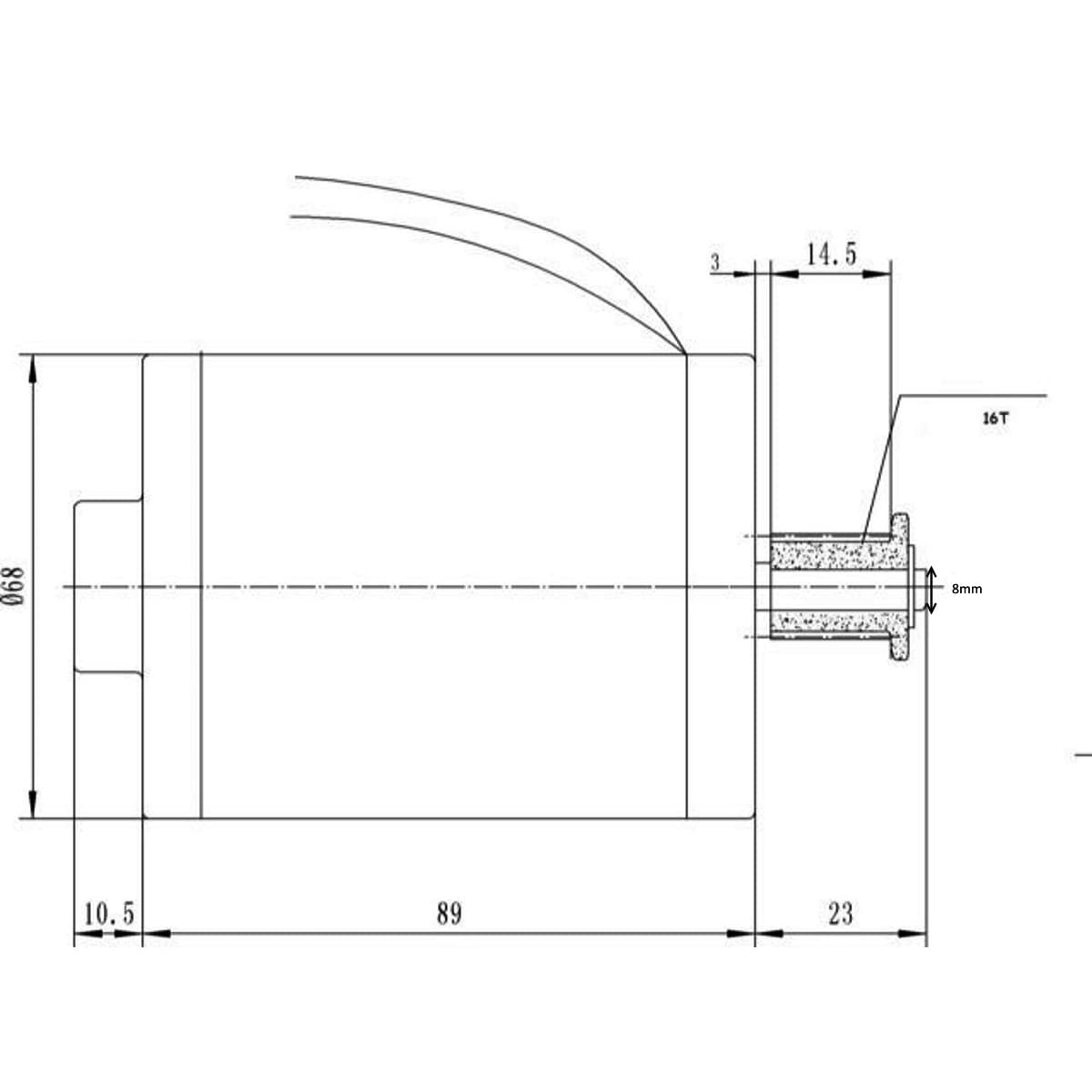 12V Motor 150Watt mit Walze