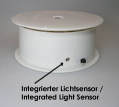 Batterie Drehbühne 4kg Tragkraft mit Lichtsensor